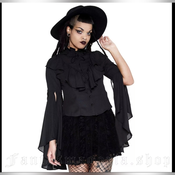 Killstar Moonshrine Ruffle Top - Picture 2 of 7